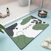 [Suporte para prova personalizada] tapete absorvente para porta de banheiro tapete para pés de lama de diatomáceas secagem fácil antiderrapante banheiro estilo nórdico