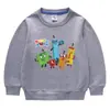 Primavera y Otoño 2026 Estilo Coreano de Dibujos Animados Ropa Nueva para Niños Sudadera de Cuello Redondo Camisetas de Algodón de Manga Larga para Niños y Niñas