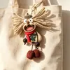 Encantador perrito peludo con la lengua fuera, llavero para bolso, colgante de dibujos animados natural, semillas de terapia de sonido curativas, popular en zonas escénicas, amuleto divertido y adorable
