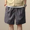 Pantalones Cortos Casuales de Trabajo Ligeros de Secado Rápido para Hombre, Shorts de Cinco Puntos Sueltos y Cómodos de Talla Grande para Verano, Pantalones Finos de Seda Helada de Longitud Media para Hombre
