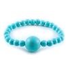 Pulsera transfronteriza nueva de piedra lunar de 6 mm y ojo de tigre de 14 mm ajustable de ágata de alto sentido joyería hecha a mano