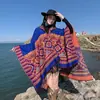 Chal bohemio, capa exótica para mujer, adecuada para viajes a Xinjiang, excursiones por la pradera y sesiones de fotos, capa exterior de estilo étnico