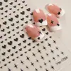 Redanco 5D Embaixado Ins Celebridade da Internet Desenho Animado Adesivos para Unhas Coração Preto Diário Adesivos 3D para Unhas He1754