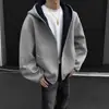 Jaqueta de marca de luxo moderna para primavera e outono, estilo americano, com toque premium, moletom cardigã com capuz American high-street, unissex