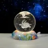 Lámpara de Escritorio Creativa Cielo Estrellado del Océano Bola de Cristal Luz Nocturna Bola de Cristal Lámpara de Ambiente Decoración de Escritorio Regalo de Cumpleaños para Niños