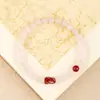 Pulseira de Cristal Rosa Natural com Contas para Mulheres, Pulseira Irregular de Cinábrio em Cores Quentes, Joia de Mão Original de Círculo Único