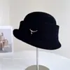 Sombrero de Pescador Vintage en Forma de Campana para Mujer, Sombrero de Punto para Otoño e Invierno de Lana Australiana con Ala Enrollada, Parte Superior Cóncava y Elegante Cadena de Perlas