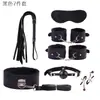 Conjunto de lingerie de couro de dez peças para comércio exterior SM, conjunto de pelúcia, conjunto de bondage, conjunto de 10 peças, brinquedos alternativos, produtos sexuais
