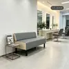 Sofá largo sencillo, asientos de cabina montados en la pared, banco de descanso para tienda de ropa, silla de espera comercial, sofá sin brazos para vestíbulo