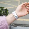 Adecuado para Correa de Reloj Samsung Watch8, Pulsera de Resina de Tres Perlas a la Moda, Hebilla Plegable de Acero con Doble Botón, Correa de Reloj Samsung Watch9