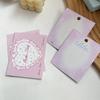Cartão de grampo de cabelo personalizado, anel de salsicha, cartão de papel revestido, cabeça de menina, coração, embalagem, impressão, cabeça, corda, cartão de papel feito à mão