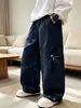Calça de trabalho casual infantil para meninos, novo estilo outono 2026, calça comprida de corte solto para crianças, calças de primavera e outono para bebês meninos, moderna
