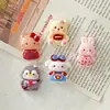Lindo Gato y Pingüino con Lazo de Resina Accesorios DIY Pegamento Crema Funda de Teléfono Imán para Refrigerador Llavero Decoración