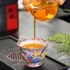 Taza maestra Wanhua de esmalte colorido, juego de té de kung fu de cerámica de estilo chino, taza de degustación de té, taza individual grande para el hogar, taza de té de regalo