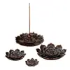 Suporte para Incenso Lótus Três Tesouros Suporte para Incenso Placa de Incenso Bronze Antigo Suporte para Incenso Queimador de Incenso Multifuncional Três em Um Suporte para Incenso Interno Uso Doméstico