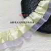 Renda plissada de tule de poliéster de dupla camada de 4 cm para acessórios de vestuário, barra de saia, punhos, renda de suporte para saia DIY feita à mão
