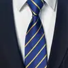Corbata formal para hombre de 1200 agujas, cremallera perezosa en stock, 8 cm, fácil de tirar, corbata a rayas negras sin perforación