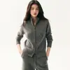 Nuevo cárdigan de punto trenzado de lana de cachemira para mujer Otoño/Invierno 2026, cuello alto medio, color liso, con doble cremallera