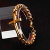 Pulsera de acero de titanio personalizada para hombre, con cruz de perla cuadrada de acero inoxidable, joyería de mano, accesorios de moda para hombre