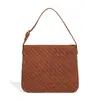 Bolso Tejido Completamente a Mano 2026 Diseño de Nicho Moderno Bolso Cruzado Pequeño Cuadrado Gamuza Bolso Hobo de Alta Gama para el Brazo