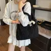 Bolsa Feminina Leve de Tecido de Nylon Bolha Bolsa Fresca e Estilosa Feminina 2025 Nova Bolsa de Ombro Grande Capacidade Plissada