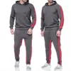 Marca Juvenil Europea y Americana de Moda Sudadera con Capucha para Hombre Ropa Deportiva Moda Casual Pulóver Ropa para Hombre Bloques de Color