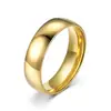 Venta al por mayor de fábrica en stock: Anillos lisos curvos de acero inoxidable, anillos lisos de lujo ligero de moda para parejas, accesorios de mano modernos