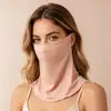 Máscara Facial de Seda, Macia, Confortável, Respirável, Máscara de Proteção Solar Meio Rosto, Máscara Refrescante para Pescoço de Seda de Amora para Ciclismo
