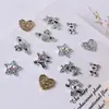 Case de Telefone Metálico Galvanizado Urso Sense Amor Diamante Estrela de Cinco Pontas Sapato com Furos Acessórios de Resina Acessórios DIY