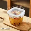 Tazón de Sopa de Vidrio Hogar Sellado Cuadrado Calentamiento Microondas Tazón Especial para Trabajadores de Oficina Lonchera para Adultos con Tapa para Conservación Fresca