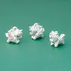 Colgante de Unicornio de Plata Pura S999 Colgante de Pegaso Pequeño Liso de Plata Dura 3D Colgante para Pulsera de Cuerda Hecha a Mano DIY