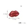Lentejuelas Labios Rojos Pegatinas de Tela Bordadas Decoración para Ropa Bolsa Sombrero Parche Boca de Dibujos Animados Cuentas Flor Bordada Pegatinas