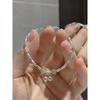 Nuevo brazalete de conejo de cerámica lindo color macarrón crema infantil lindo reduce la edad hecho a mano brazalete elástico