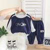 Traje de Sudadera de Manga Larga para Niño 2025 Otoño Nuevo Sudadera Casual Primavera y Otoño Niños 1-5 Años Traje Cool