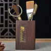 Fábrica de Fujian atacado cerimônia do chá de madeira seis cavalheiros jacarandá ébano clipe de chá colher de chá faca de chá conjunto de chá kung fu