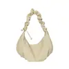 Bolso de nube plisado estilo casual para mujer, nuevo bolso tipo dumpling con cordón 2026, bandolera de un solo hombro de gran capacidad para el día a día, bolso para debajo del brazo