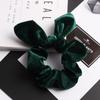 Diadema de terciopelo vintage Qiyue Cuerda para el pelo de orejas de conejo de terciopelo Tocado flor Popular en Amazon en stock 30 colores C66