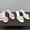 Primer Encuentro con las Zapatillas de Verano 2026 para Mujer Estilo Hada, Punta Redonda, Punta Abierta, Encaje, Sin Cierre, Moño, Tacón de Aguja Alto