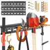 Rack de Armazenamento de Painel Canaletado Montado na Parede Multifuncional Ajustável para Ferramentas Garagem Jardim Armazenamento e Organização de Eletrodomésticos