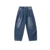 Yidao Vintage 2025 Outono Novo Americano High Street Versátil Solto Casual Lavado Reto Jeans de Perna Larga para Homens