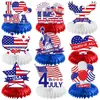 Adornos de Panal Decorativos para el Día de la Independencia Transfronterizos, Decoraciones de Mesa para Fiesta del Día Nacional Americano, Panal del Día de la Independencia