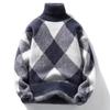Suéter novo da moda outono e inverno masculino suéter suéter masculino de manga comprida moda jovem coreana suéter de gola alta vestuário masculino