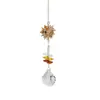 Carrillón de Viento para Patio Exterior Jardín Colgante de Cristal Atrapasoles Colgante de Abeja Panal Flor Colgante Suministro Transfronterizo
