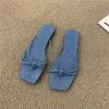 Sandalias y pantuflas planas de estilo primavera 2025 con punta cuadrada y falda estilo hada, con tiras finas y puntera plateada, zapatos de mujer