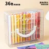 Marcador Acrílico Líquido Reto Ponta Macia Caixa Empilhável Infantil Lavável Pintura Artística Canetas Coloridas que Não Borram