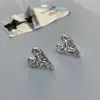 Design de Nicho Estilo Cool Brincos de Coração Relevo Personalizados Moda Simples Versátil Temperamento Ornamentos de Orelha Coração de Pêssego Banhado a Cobre