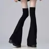 Polainas de Cadena de Lazo Producidas en Masa con Hebilla de Cuero en Forma de Corazón, Blancas de Pierna Ancha Hasta la Rodilla Adelgazantes Calcetines Cubrepiernas Japoneses JK para Mujer