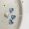 Celebridad de Internet Groove Corazón Torcido Diamante Arte de Uñas Joyería Diamante Facetado Corazón Torcido Exquisito Hielo Transparente Explosión Decoración de Uñas Usable Al Por Mayor