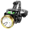 Lanterna de Cabeça LED, Montada na Cabeça, Recarregável, Ultra Brilhante, Lanterna Doméstica, Pesca Noturna ao Ar Livre, Iluminação de Longo Alcance