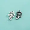 Acessórios de prata de lei S925 pingente de trevo de quatro folhas ramo folha anel duplo pingente conector de pulseira de corda trançada feita à mão DIY